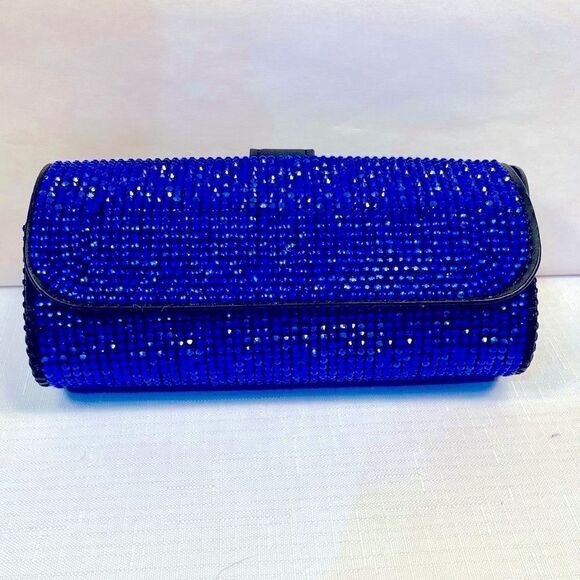 JEWLED SUNGLASSES/GLASSES CASE IN BLUE - Picture 1 of 3